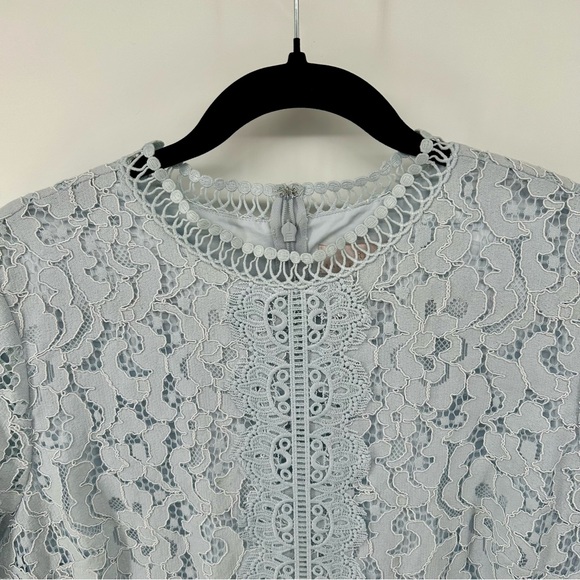 Rachel Parcell Baby Blue Lace Sheath Dress Cottagecore Romantic Spring Easter XL - Picture 8 of 12